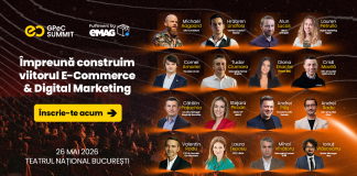 Agenda GPeC SUMMIT 26 Mai 2026 este publicată: 16 speakeri, Conferință, Expo, Networking și content practic despre ce funcționează acum și ce urmează în E-Commerce & Digital Marketing