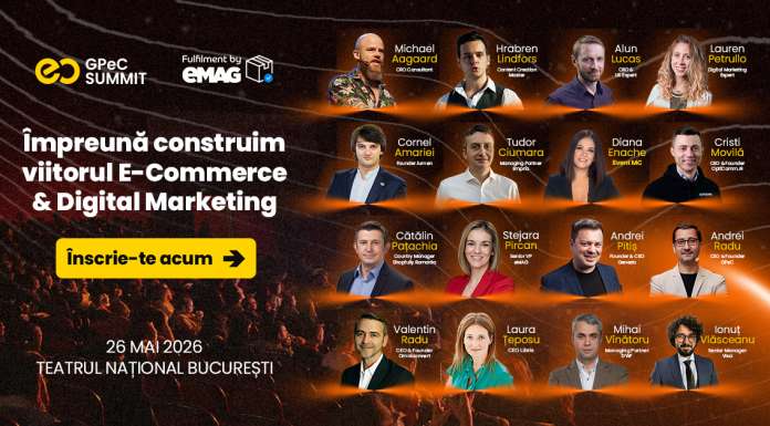 Agenda GPeC SUMMIT 26 Mai 2026 este publicată: 16 speakeri, Conferință, Expo, Networking și content practic despre ce funcționează acum și ce urmează în E-Commerce & Digital Marketing